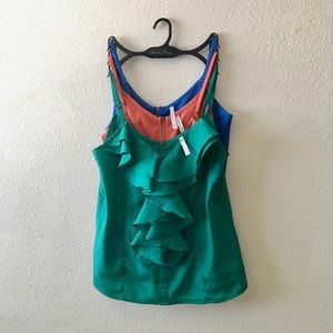 3 Ruffle Cami Tops (3= $30 or 1= $12)